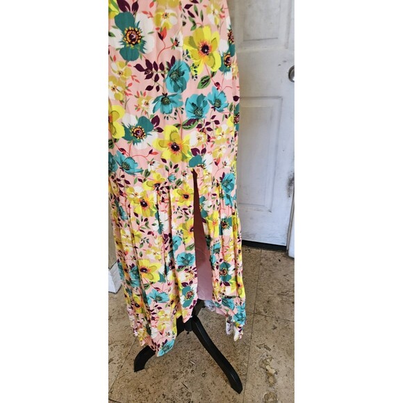 Aidan Mattox Floral Print Wrap Cocktail Dress Multi Color Sz 10 - Picture 3 of 5